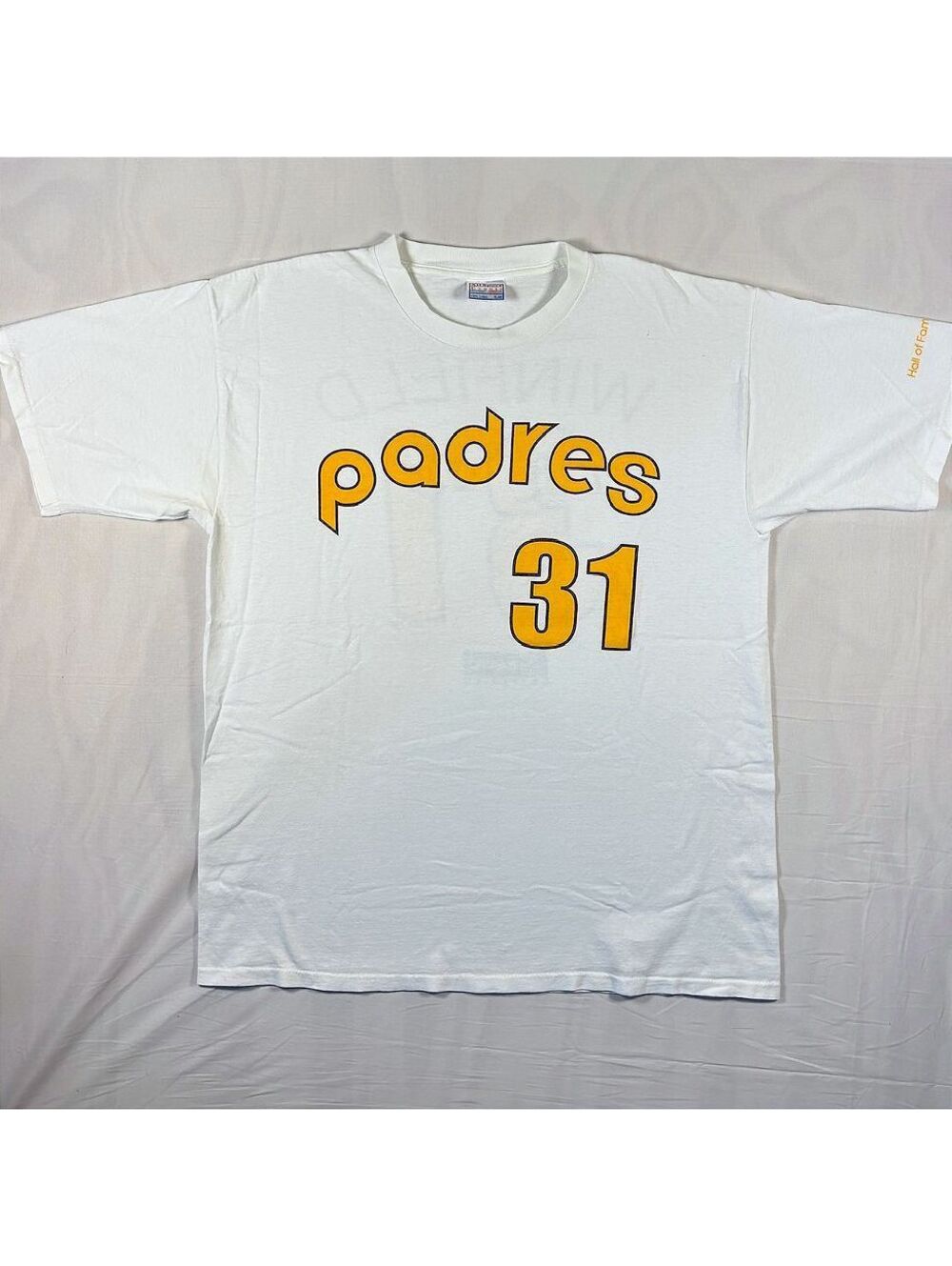 VTG 2001 Dave Winfield Hall of Fame San Diego Padres T-Shirt Throwback Jersey XL